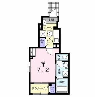 ユーフォリア【1階】の間取り