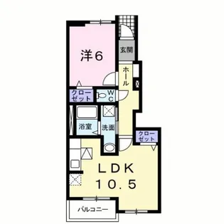 オレンジ ハウス B【1階】の間取り
