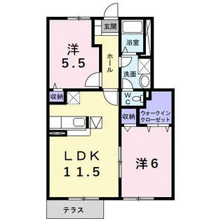 マ−ヴェラスⅠ【1階】の間取り