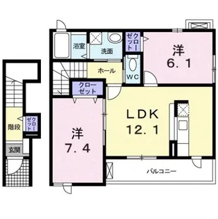 メゾン ラダ−【2階】の間取り