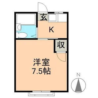 サンハイツみなと【1階】の間取り