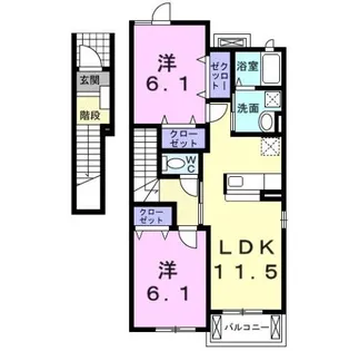 エアリーヒルⅡ【2階】の間取り