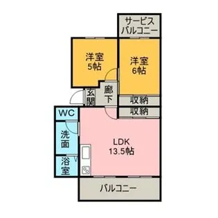 第2オレンジマンション【3階】の間取り