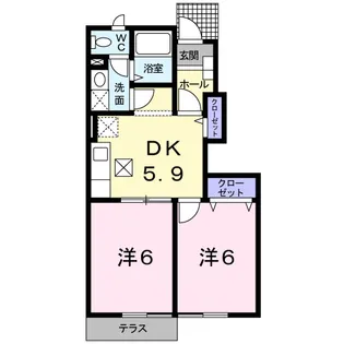 エル美里【1階】の間取り