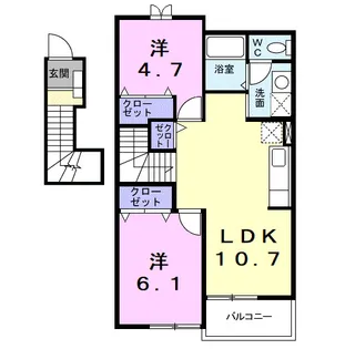 エクセルグリーン【2階】の間取り