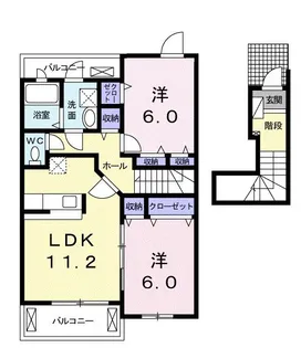 グランヒルA【2階】の間取り