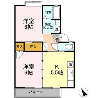 OASIS SATONAKA B【2階】の間取り