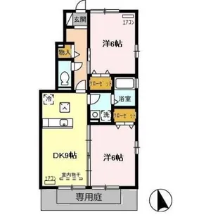 グランディールC【1階】の間取り