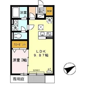 フラリッシュ・ウッド【2階】の間取り