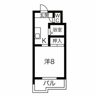 サンライフ有楽【1階】の間取り