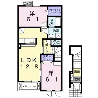 サンライズ【2階】の間取り