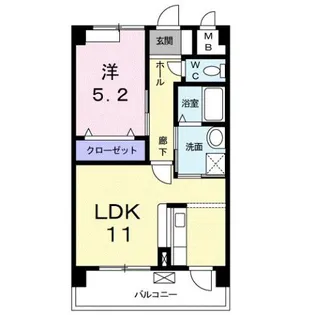 ニュー平地【1階】の間取り