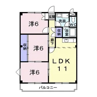 ブルージュ名和【4階】の間取り