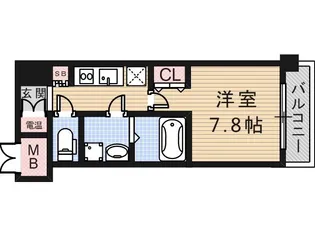 CASSIA高井田NorthCourt【3階】の間取り