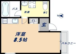 BG新深江【103号室】の間取り