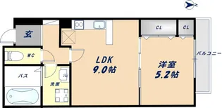 エスポワール瓢箪山【205号室】の間取り
