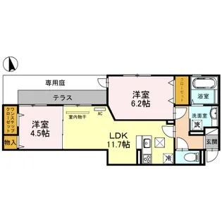 La Luce【202号室】の間取り