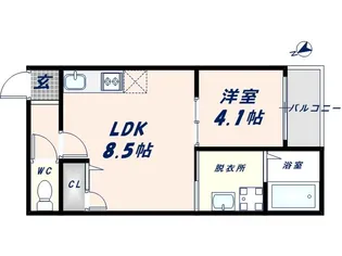 パラドール徳庵【3階】の間取り