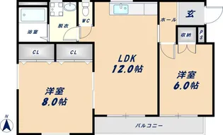 ハピネス2001【3A号室】の間取り
