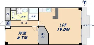 サンプラザ新石切【306号室】の間取り