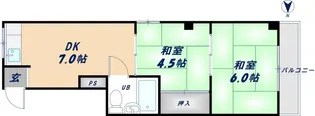 平石マンション【3階】の間取り