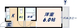 ラフォーレ新石切 西棟【202号室】の間取り