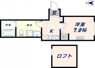 レジア大今里【203号室】の間取り
