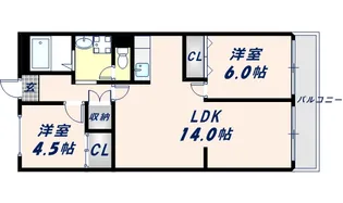 石賀ハイム【305号室】の間取り