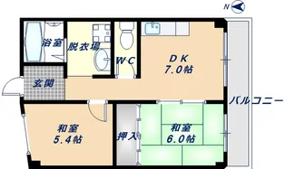 メゾンドール田路【3階】の間取り