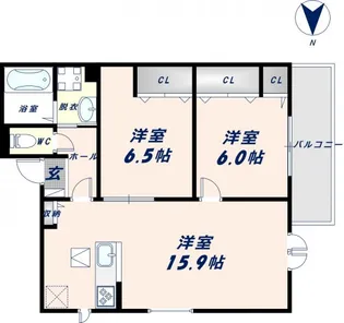 M・KsquareⅡ【3階】の間取り