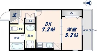 サクラレジデンス巽【204号室】の間取り