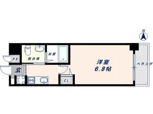 M’プラザ小阪駅前【807号室】の間取り