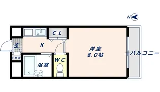 パークアベニュー【409号室】の間取り