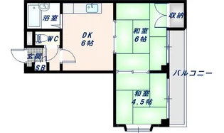 マンション友【2階】の間取り