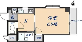 ファースト瓢箪山【308号室】の間取り