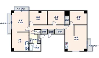 アルテハイム東大阪【5階】の間取り