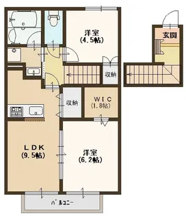 アムールコート【2階】の間取り
