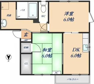 アビィロード枚岡A棟【202号室】の間取り