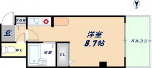 CTビュー小阪【607号室】の間取り