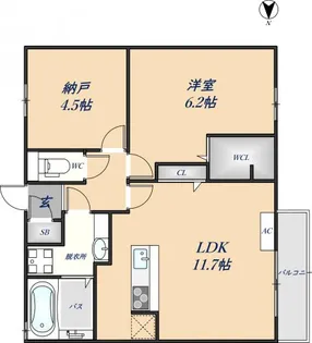 レスぺランス A棟【1階】の間取り