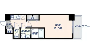 アドバンス大阪フェリシア【10階】の間取り