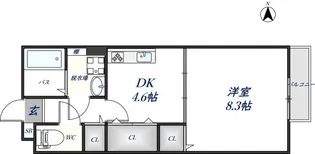 シャンブル【2階】の間取り