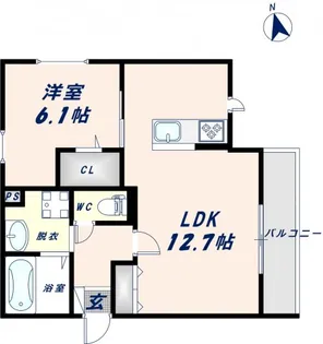 ヴィレッタ勝山南【3階】の間取り