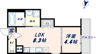 ドアーン巽西【301号室】の間取り