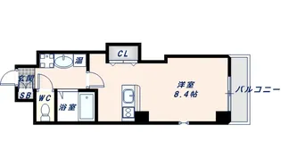 カシェット緑橋【7階】の間取り
