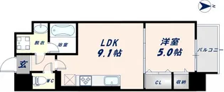 グランパシフィック今里Luxe【903号室】の間取り