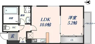 エスポワール瓢箪山【3階】の間取り
