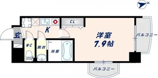 Luxe森之宮【7階】の間取り
