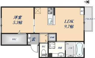 フェリオ吉田【2階】の間取り