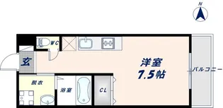 リビングライフ長瀬【306号室】の間取り